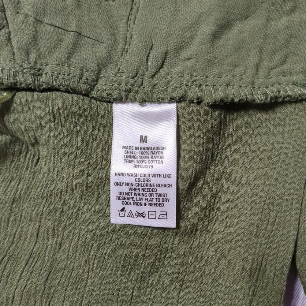 Aeropostale Womens Olive Green Lace‎ Wrap Bralette Top Size Medium New - Picture 3 of 9